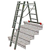 Krause Monto Escalera multiusos (Altura de trabajo: 9,3 m, 3 x 12 peldaños, Función escalonada, Aluminio)