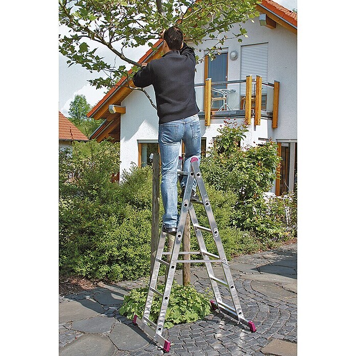 Krause Corda Andamio metálico (Altura de trabajo: 3,75 m, Ancho: 0,5 m, Capacidad de carga plataforma: 150 kg)