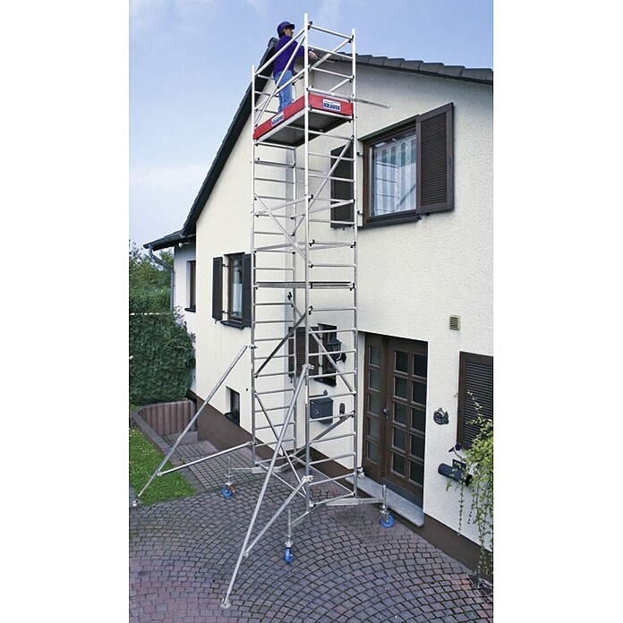 Krause ClimTec Andamio (Altura de trabajo: 3 m, Capacidad de carga plataforma: 180 kg, Tamaño de plataforma: 0,9 m²)