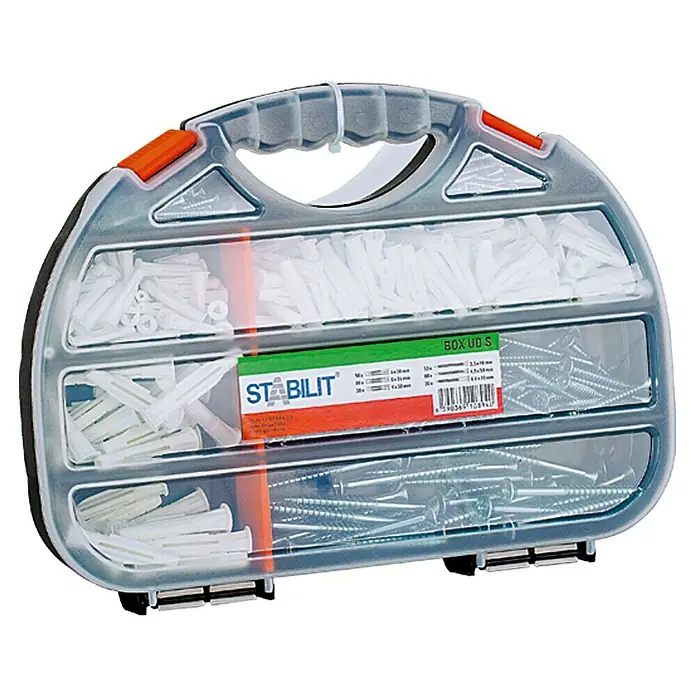 Stabilit Schrauben- & Dübel-Set - 320 -tlg., Mit Schrauben, Kunststoff - Ein Sortimentskasten mit Schrauben und Dübeln der Marke Stabilit, ideal für Heimwerker und Profis.
