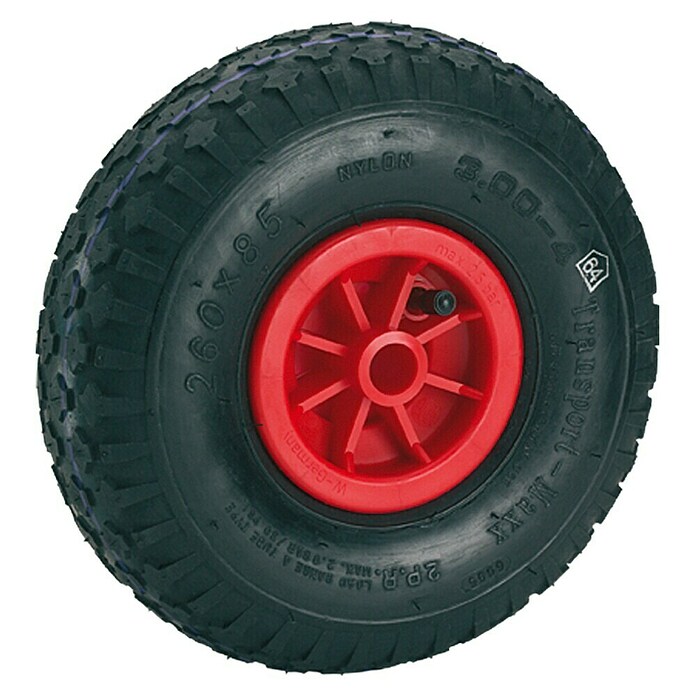 Stabilit Rueda neumática (260 mm, 150 kg, Material llanta: Plástico, Longitud cubo: 75 mm)