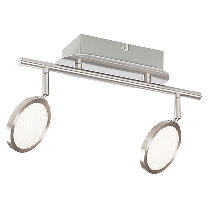 Tween Light Regleta LED Ganda (2 luces, Potencia máx.: 6,6 W, Blanco cálido, Níquel mate)