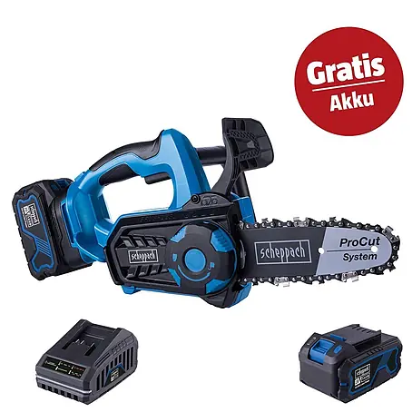 Scheppach IXES 20V Akku-Kettensägen-Set BC-TCS200-X Set L