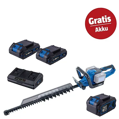 Scheppach IXES 20V Akku-Heckenscheren-Set BC-HT720-X Set S2