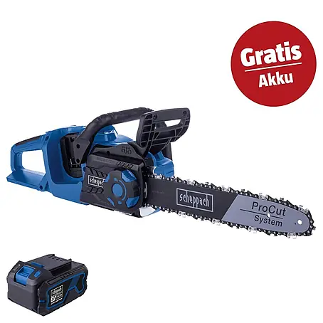 Scheppach IXES 20V Akku-Kettensägen-Set BC-CS355DUO-X
