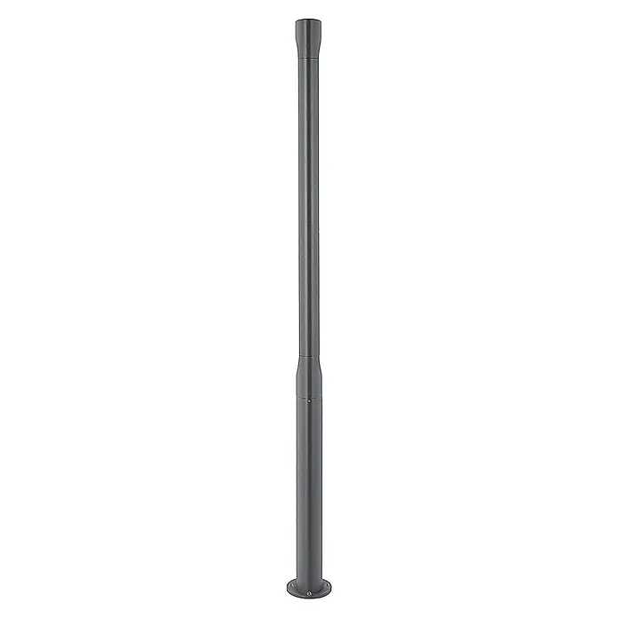 Lucande LED Gartenlaterne für draußen in dunkelgrau, Mastleuchte -  - Dunkelgrauer zylindrischer Außenpfosten mit konischem Oberteil und verschraubtem Sockel.