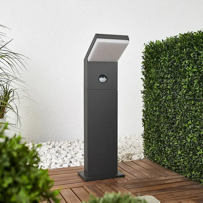 Arcchio Außenlaterne Yolena -  - Anthrazitfarbene LED-Gartenleuchte mit Bewegungsmelder, ideal zur Beleuchtung von Wegen.