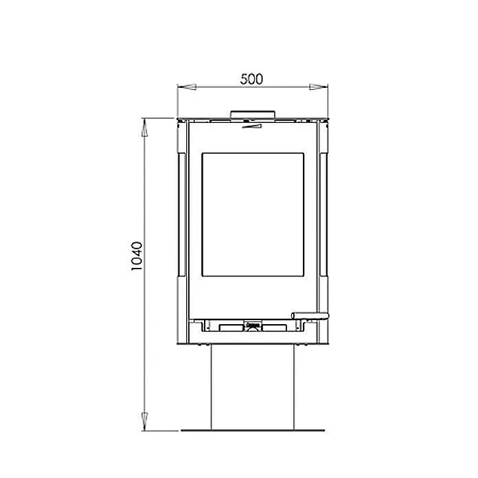 Aduro Kaminofen 9-3 - 8 kW, Raumheizvermögen: 350 m³, Material Verkleidung: Stahl, Schwarz - Detailaufnahme