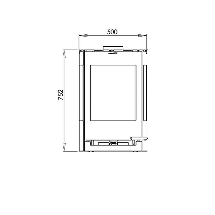 Aduro Kaminofen 9-4 - 8 kW, Raumheizvermögen: 334 m³, Material Verkleidung: Stahl, Schwarz - Detailaufnahme