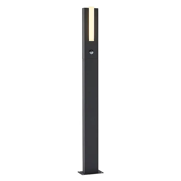 Lucande Außenlaterne Virgalia -  - Dunkelgraue Außenleuchte mit Bewegungsmelder und warmweißem LED-Panel.
