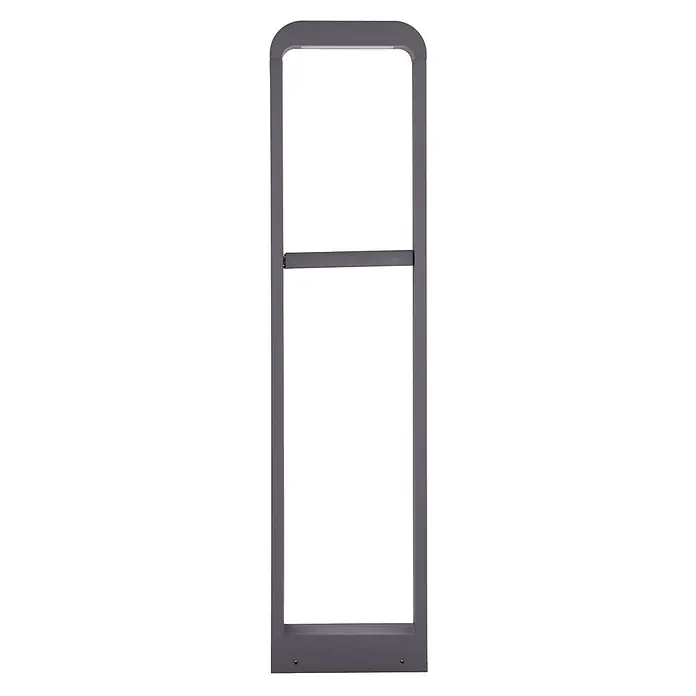 Lindby Außenlaterne Darko -  - Dunkelgraue Outdoor-Wegeleuchte mit minimalistischem U-förmigen Design und Querstrebe.