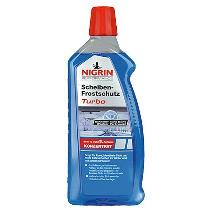 Nigrin Performance Scheibenfrostschutz-Konzentrat Turbo1 l, Nanopartikel, -60 °C Front View