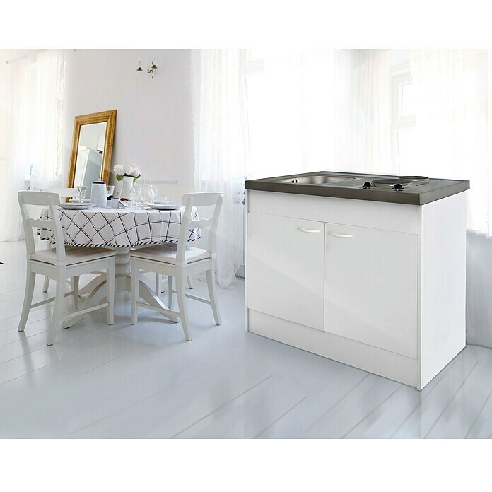 Respekta Miniküche Pantry OKS (100 cm, Mit Duo-Kochmulde)