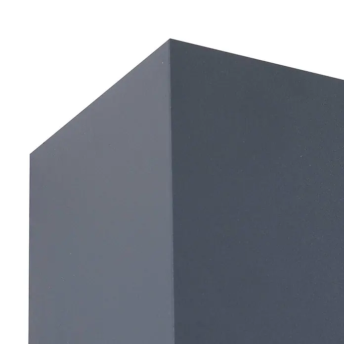 Lindby LED Wandleuchte aussen Smart Home in dunkelgrau, dimmbar up down -  - Matter anthrazitgrauer rechteckiger Block.