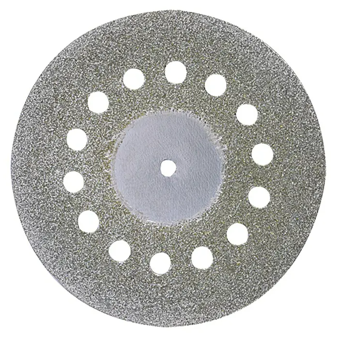 Proxxon Diamant-Trennscheibe No 28846 - Durchmesser: 38 mm, Drehzahl: 10.000 U/min - Nahaufnahme einer Trennscheibe, ideal für feine Schnitte in harten Materialien mit hoher Präzision und sauberer Schnittkante.
