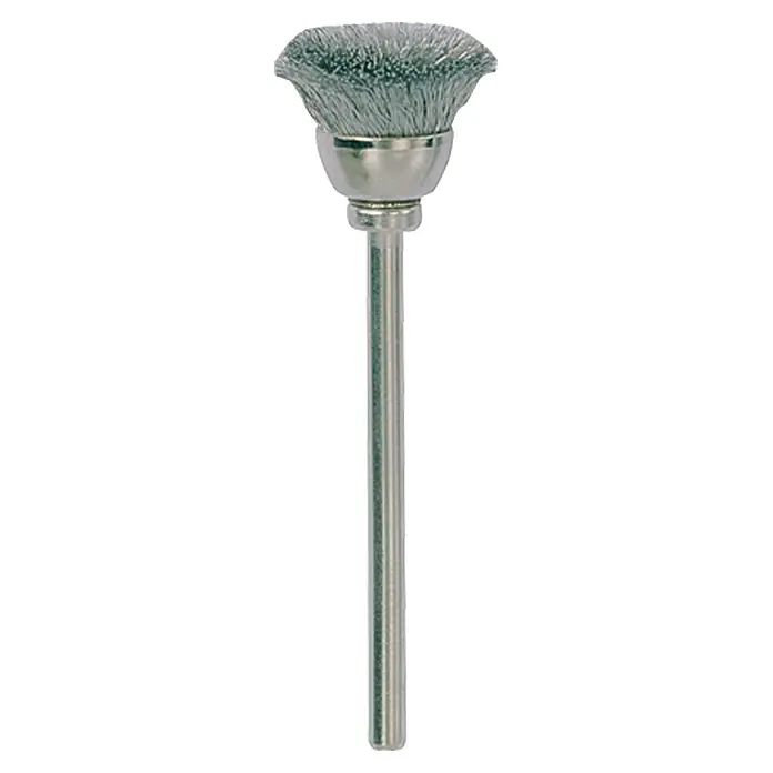 Proxxon Drahtbürste No 28957 - Edelstahl, Kopfform: Topf, 13 mm, 2 Stk. - Abbildung einer Drahtbürste mit Schaft, ideal zum Reinigen und Entrosten von Oberflächen.