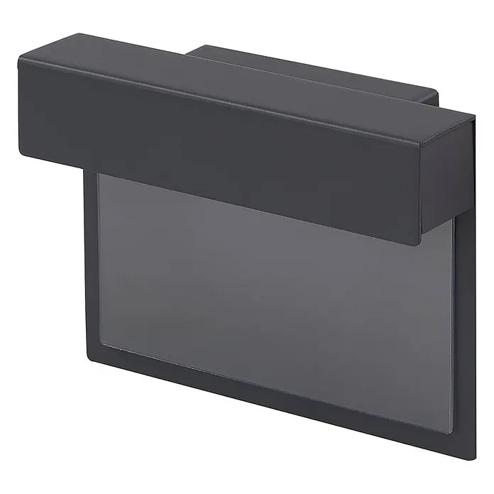 Lindby LED Wandleuchte aussen in dunkelgrau, Aussenlampe Wand -  - Rechteckige, dunkelgraue Wandleuchte mit Glasdiffusor für den Außenbereich.