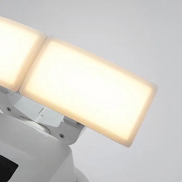 Lindby Außenwandleuchte Nikias - weiß / opal, weiß / opal, IP54