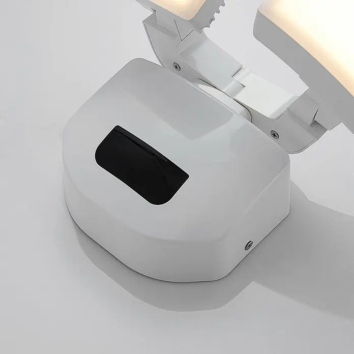 Lindby Außenwandleuchte Nikias - weiß / opal, weiß / opal, IP54