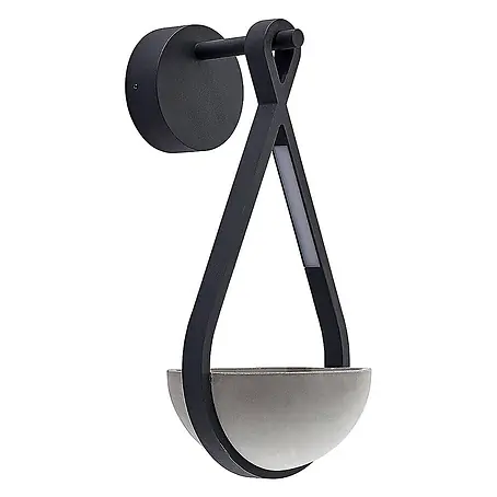 Lucande LED Wandleuchte aussen in dunkelgrau, Aussenlampe Wand
