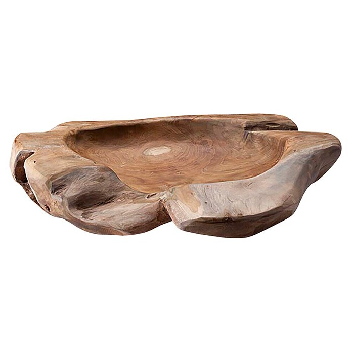 Bandeja de teca (Diámetro: 40 cm)
