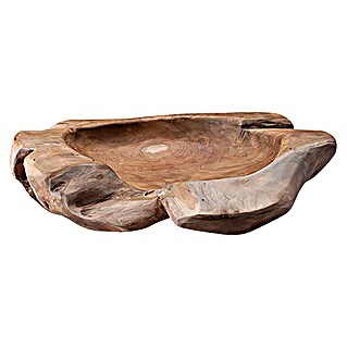 Bandeja de teca (Diámetro: 30 cm)
