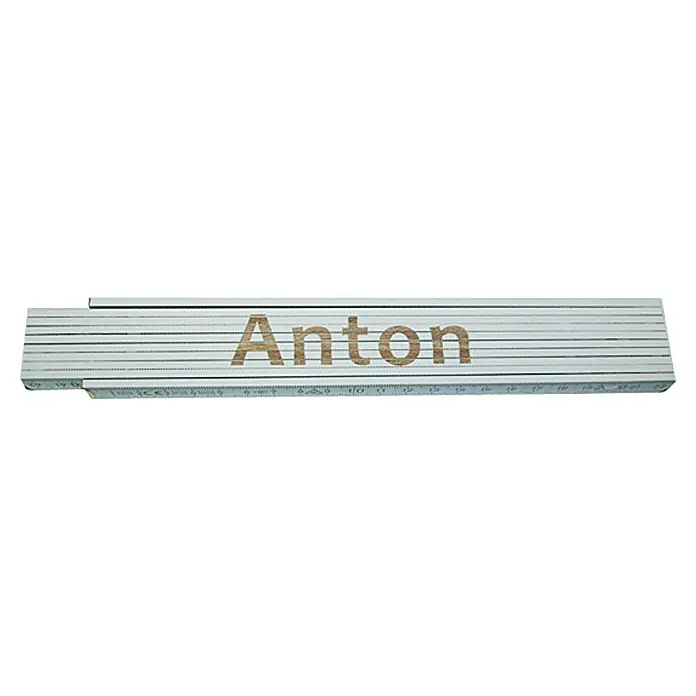 Zollstock - Aufdruck: Anton, 2 m - Klappmeterstab mit dem Namen "Anton", ein praktisches Werkzeug für präzise Messungen, ideal für Handwerker und Heimwerker.