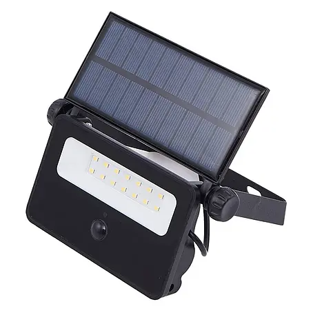 Lindby LED Solar Wandleuchte aussen in schwarz, mit Bewegungsmelder,