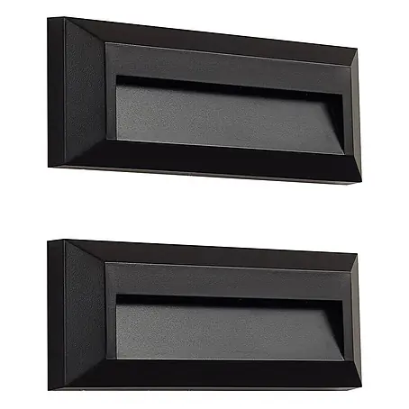 Lindby LED Wandleuchte aussen in schwarz, Aussenlampe Wand