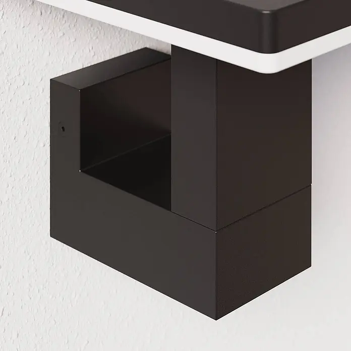 Lucande LED Wandleuchte aussen in anthrazit, weiß, Aussenlampe Wand -  - Dunkelbraune, texturierte Wandleuchte mit L-förmigem Arm und obenliegendem weißem LED-Band.
