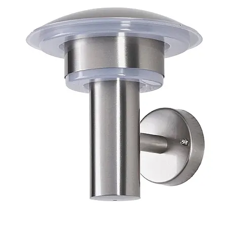 Lindby LED Wandlampe / Wandleuchte außen, Edelstahl, Kunststoff, 8,1W LED