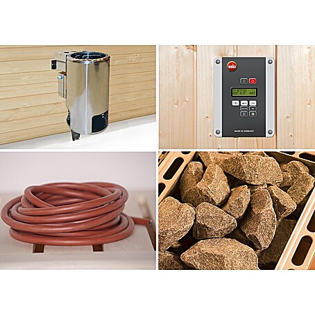 Weka Saunaofen-Set Set 5 (3,6 kW, Raumheizvermögen: 1 m³ - 5 m³)