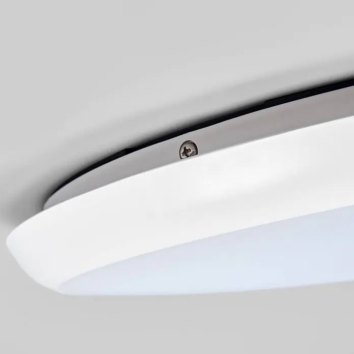 Arcchio LED Deckenlampe in weiß, Deckenleuchte rund -  - Weiße Deckenleuchte mit sichtbarer Metallschraube.