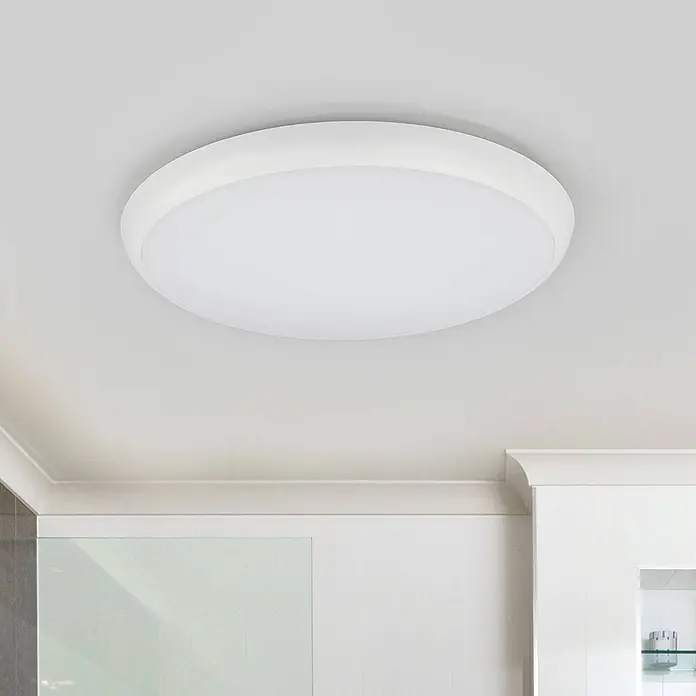 Arcchio LED Deckenlampe in weiß, Deckenleuchte rund -  - Weiße runde Deckenleuchte zur Deckenmontage.