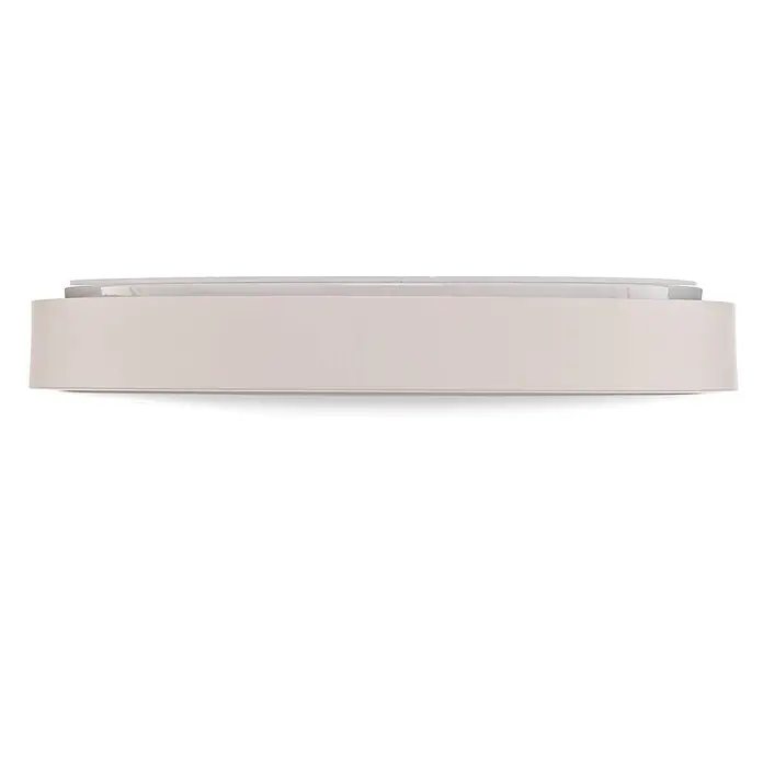 Lindby LED Deckenlampe Smart Home in weiß, dimmbar Deckenleuchte rund -  - Hellfarbene zylindrische Deckenanbauleuchte.