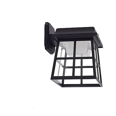 Lindby LED Solar Wandleuchte aussen in schwarz, mit Bewegungsmelder,