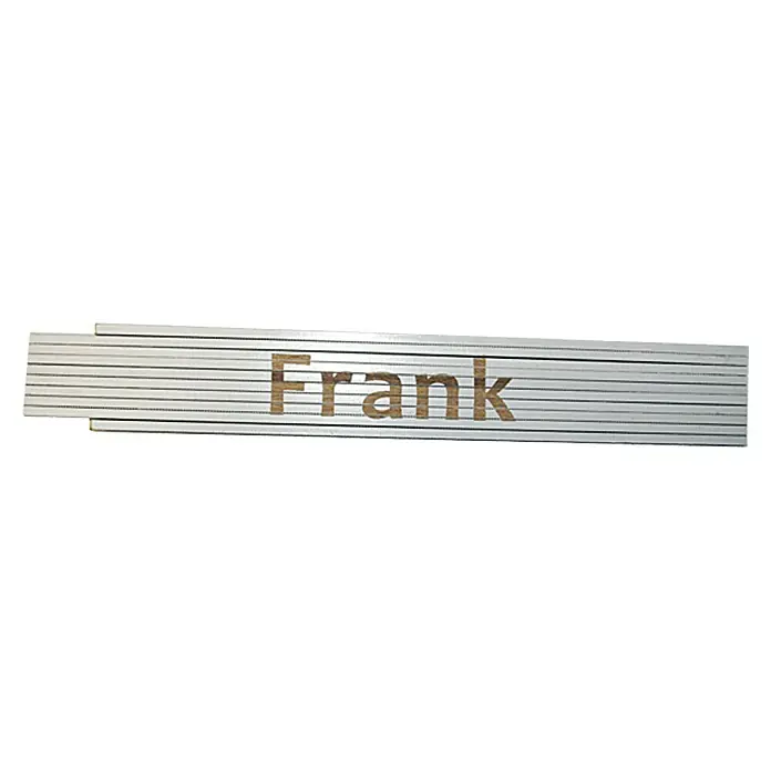Zollstock - Aufdruck: Frank, 2 m - Dieser Zollstock ist mit dem Namen „Frank“ versehen und ein persönliches Geschenk für Heimwerker oder Handwerker mit dem Namen Frank.