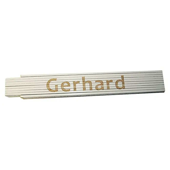Zollstock - Aufdruck: Gerhard, 2 m - Der Zollstock mit dem Namen "Gerhard" ist ein praktisches Werkzeug für präzise Messungen in Handwerk und Alltag. Ideal für jeden Heimwerker.