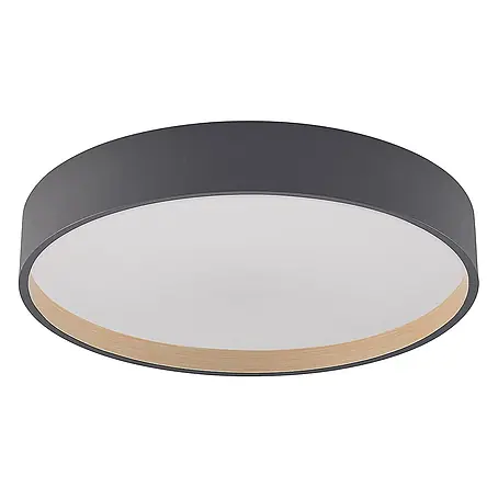 Lindby LED Deckenlampe in anthrazit, Deckenleuchte rund