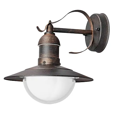 Lindby Edelstahl LED Wandlampe aussen Antik Look, LED Wandleuchte außen