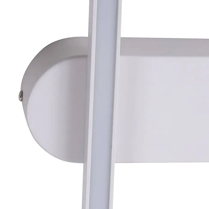 Lindby LED Deckenlampe in weiß, Deckenleuchte -  - Weiße minimalistische LED-Wandleuchte mit runder Basis und rechteckigem Lichtstreifen.