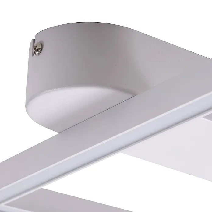 Lindby LED Deckenlampe in weiß, Deckenleuchte -  - Weiße Deckenleuchte aus Metall mit sichtbarer Befestigungsschraube und linearem LED-Element.