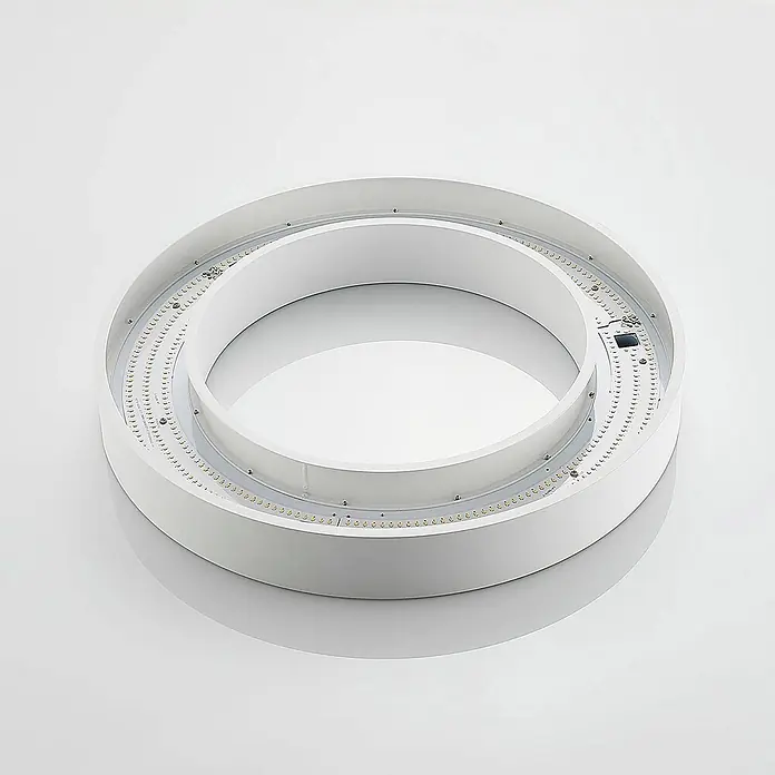 Arcchio LED Deckenlampe in weiß, Deckenleuchte rund -  - Weißes rundes LED-Licht mit konzentrischen LED-Streifen, für moderne Decken- oder Wandbeleuchtung.