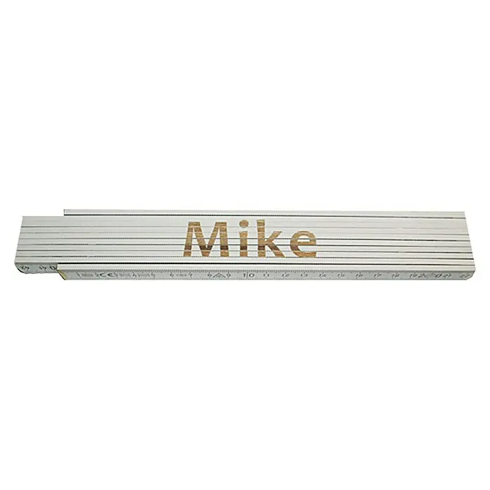 Zollstock - Aufdruck: Mike, 2 m - Der personalisierte Zollstock mit dem Namen "Mike" ist ein nützliches Werkzeug und ein tolles Geschenk für Handwerker und Heimwerker.