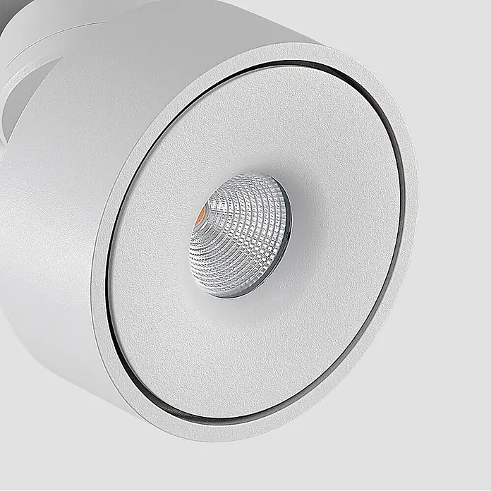 Arcchio LED Deckenlampe in weiß, Deckenleuchte rund -  - Weißer LED-Strahler mit texturiertem Reflektor.