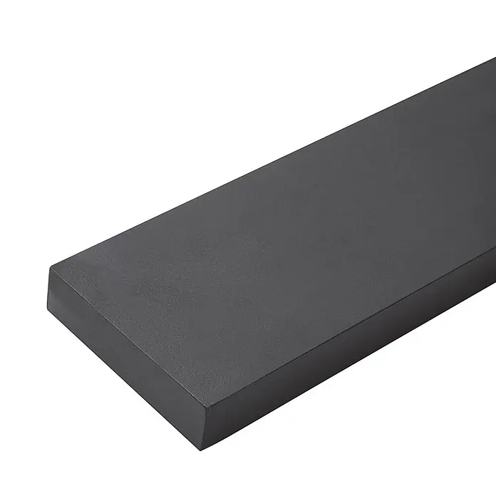 Lucande LED Deckenlampe in schwarz, dimmbar Deckenleuchte -  - Dunkelgraues, rechteckiges Paneel mit matter Oberfläche.