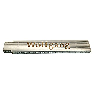 Zollstock (Aufdruck: Wolfgang, 2 m)