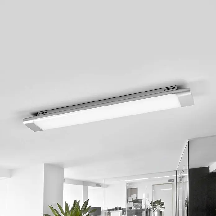Arcchio LED Deckenlampe in weiß, silber, Deckenleuchte -  - Silberne lineare LED-Deckenleuchte für helle Beleuchtung.
