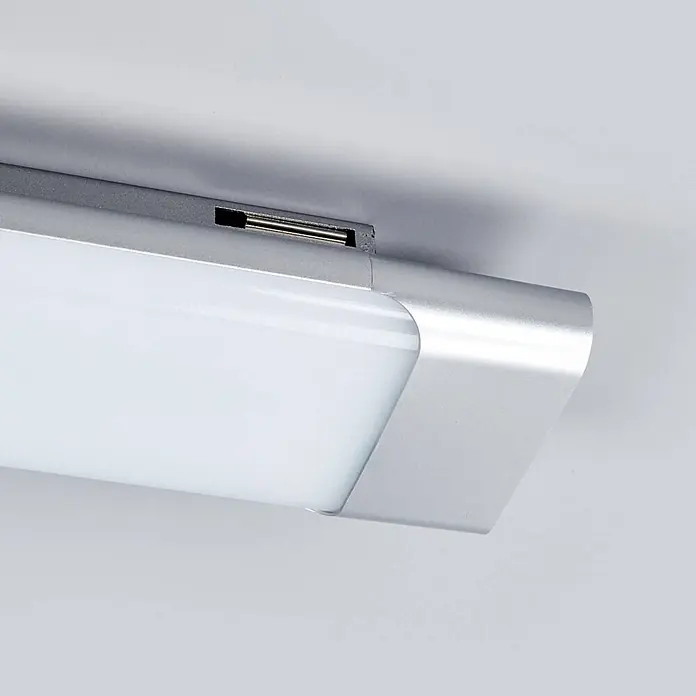 Arcchio LED Deckenlampe in weiß, silber, Deckenleuchte -  - Silberne LED-Leuchte mit matter Abdeckung und Anschlussstiften zur Montage.