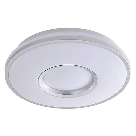 Lindby LED Deckenlampe in silber, Deckenleuchte rund